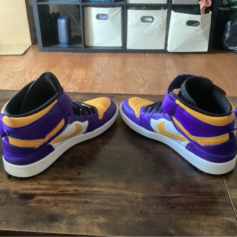 Jordan Purple and Yellow Sneakers - Picture 2 of 8